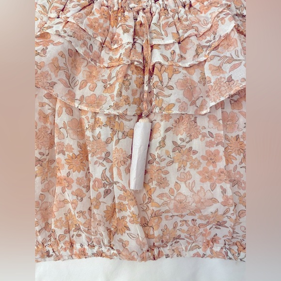 NEW Loveshackfancy Dorin off shoulder floral crop top - Picture 3 of 11